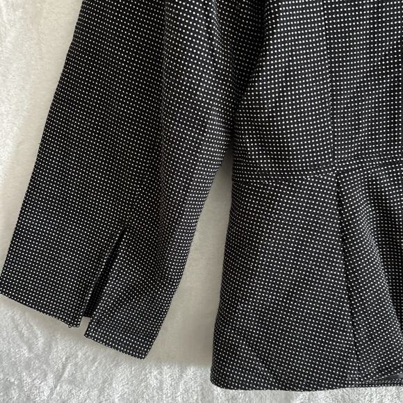 Sandro Sportswear Blazer Jacket Womens L Black & White Polka Dot - Picture 10 of 10